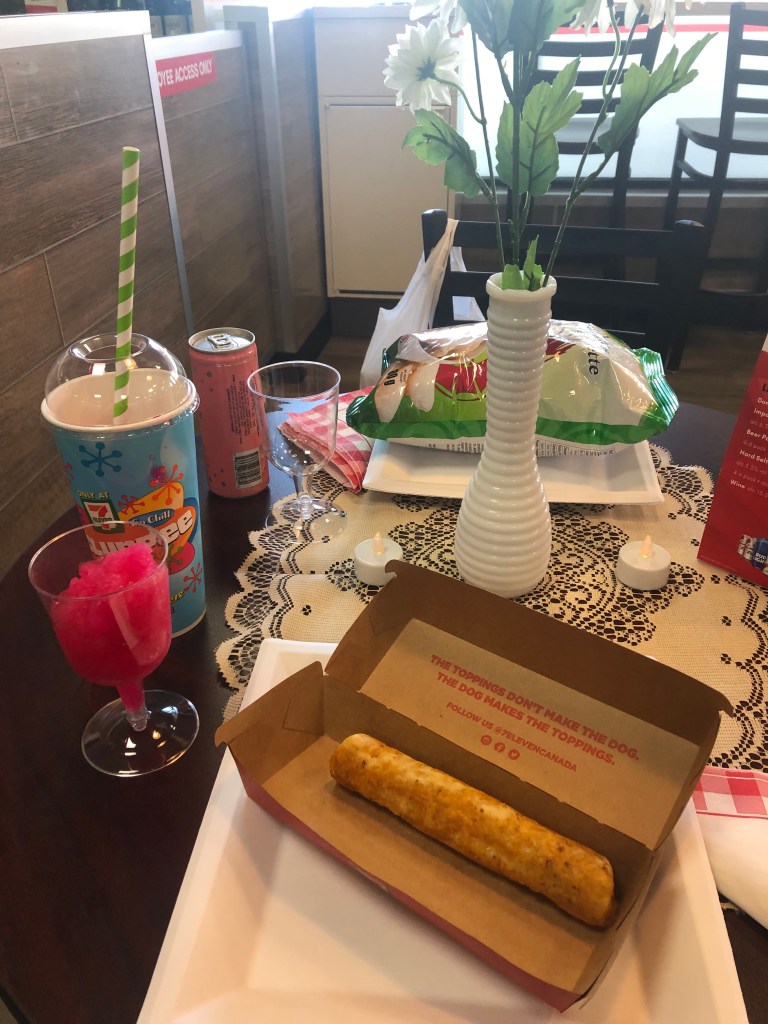 Another shot of the table, Taquito close up.