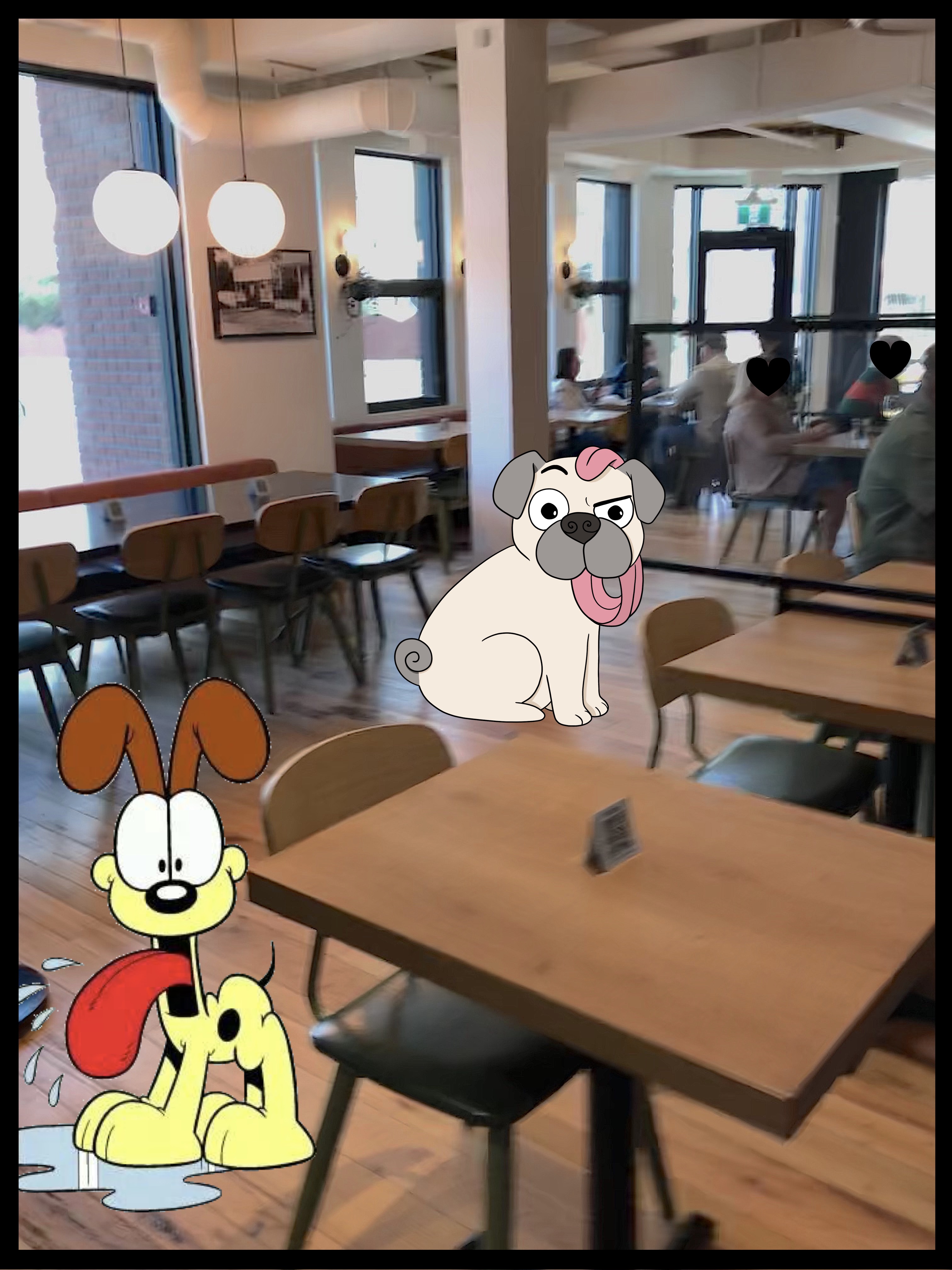 The interior dining area of the Dogpatch Bistro. 