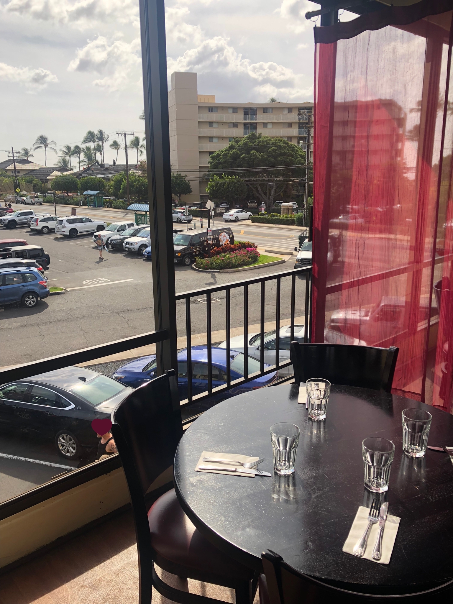 View from a table at the Café O'Lei in Kihei.  
